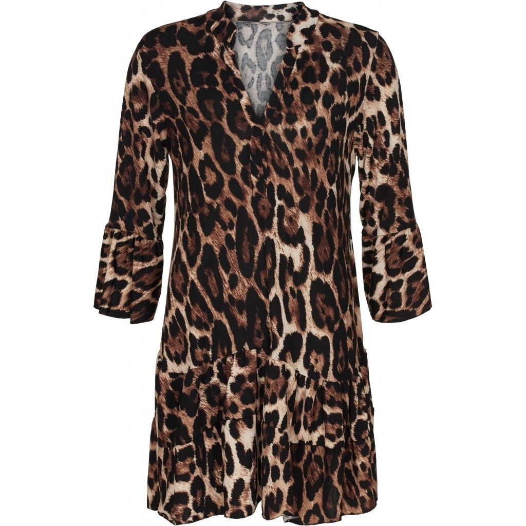 MARTA DU CHATEAU Mønstret kort kjole Restudsalg Leopard
