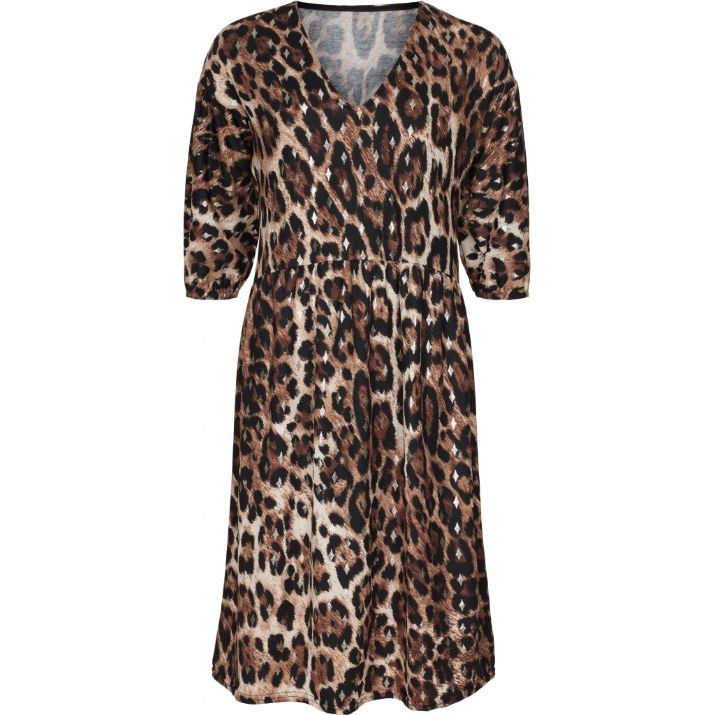 MARTA DU CHATEAU Mønstret lang kjole Restudsalg Leopard