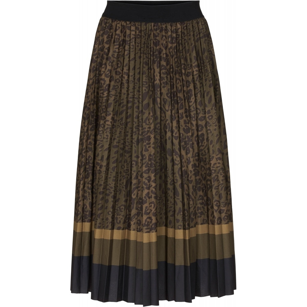 MARTA DU CHATEAU Mønstret nederdel Restudsalg Kaki