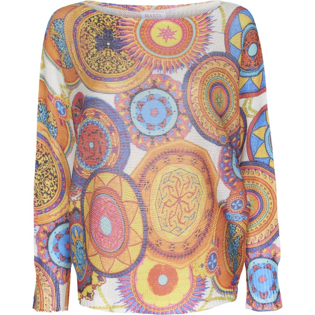 MARTA DU CHATEAU Multifarvet Strik 8509 Restudsalg Multi color