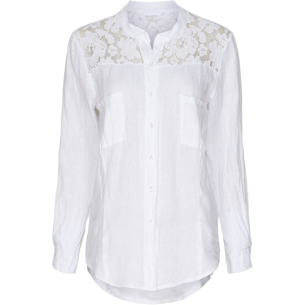 MARTA DU CHATEAU Skjorte med blonder Restudsalg White