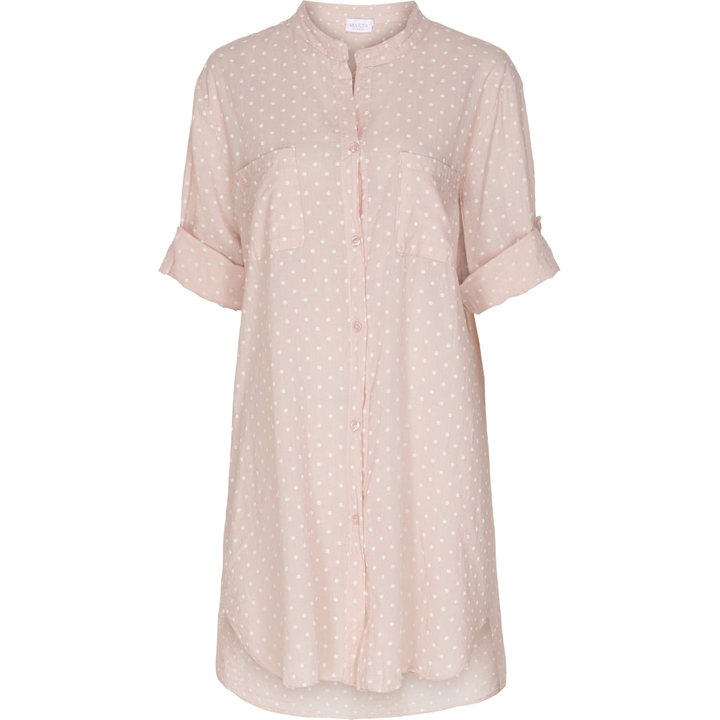 MARTA DU CHATEAU Skjorte med hvide prikker Restudsalg Rose