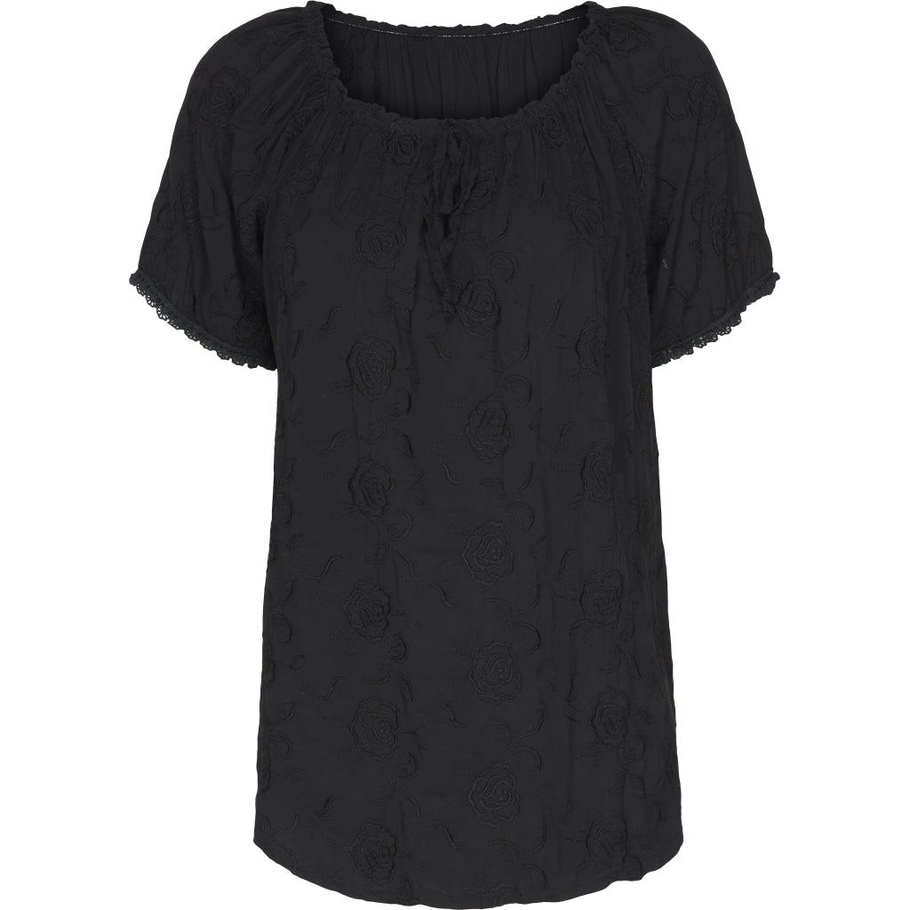 MARTA DU CHATEAU T-shirt med mønster Restudsalg Black