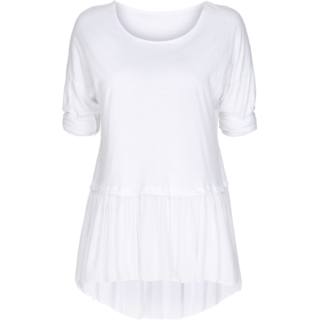 MARTA DU CHATEAU T-shirt med rund hals Restudsalg White