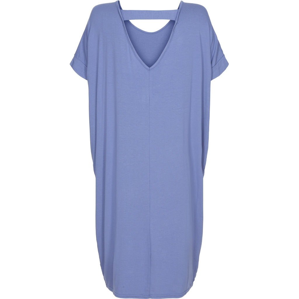 MARTA DU CHATEAU Tunika med v-udskæring Restudsalg Denim Blue