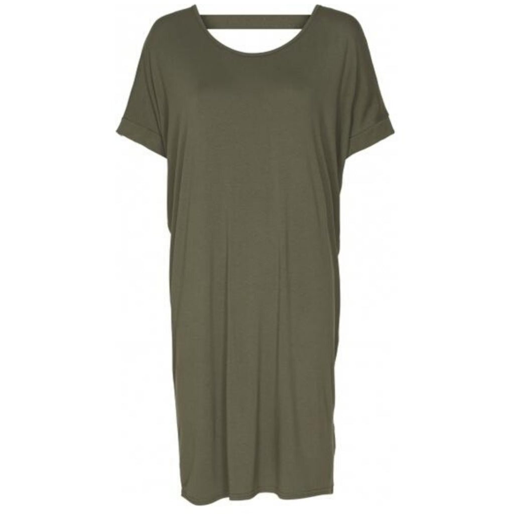 MARTA DU CHATEAU Tunika med v-udskæring Restudsalg Kaki