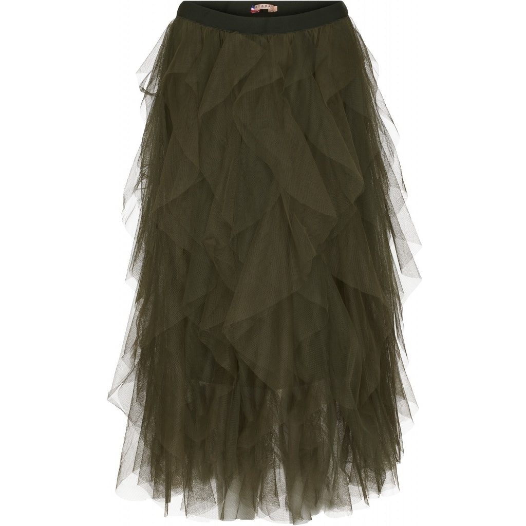 MARTA DU CHATEAU Tylnederdel med elastik Restudsalg Kaki