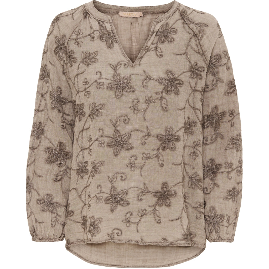 MARTA DU CHATEAU Marta du chateau dame bluse 2144 Restudsalg Fango