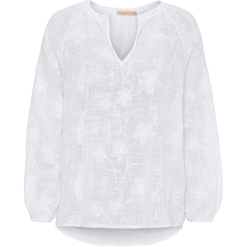 MARTA DU CHATEAU Marta du chateau dame bluse 2144 Restudsalg White