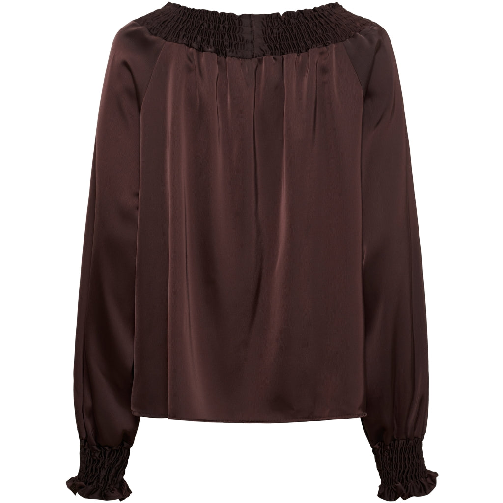 MARTA DU CHATEAU MArta du Chateau Dame Bluse MdcVerona 8943P Blouse Coffee