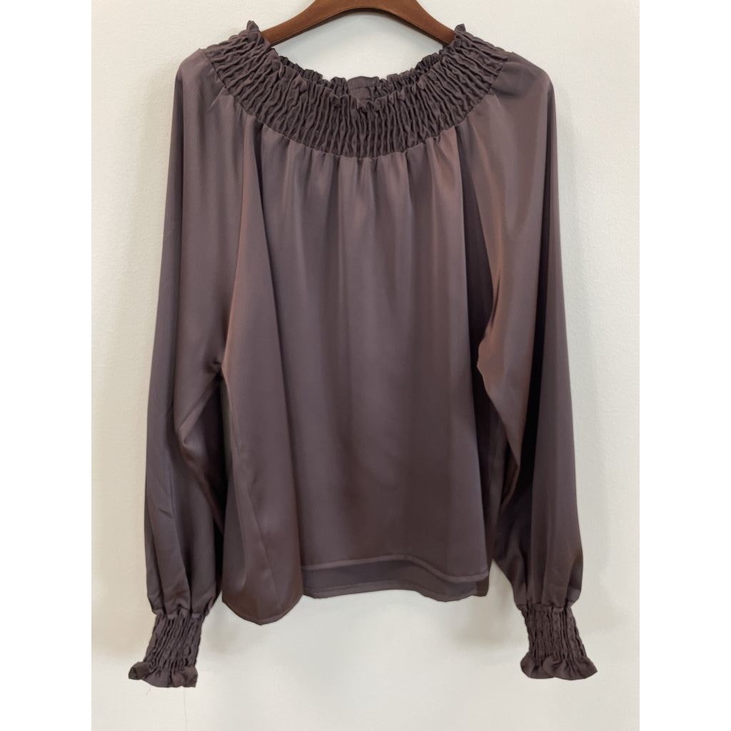MARTA DU CHATEAU MArta du Chateau Dame Bluse MdcVerona 8943P Blouse Coffee