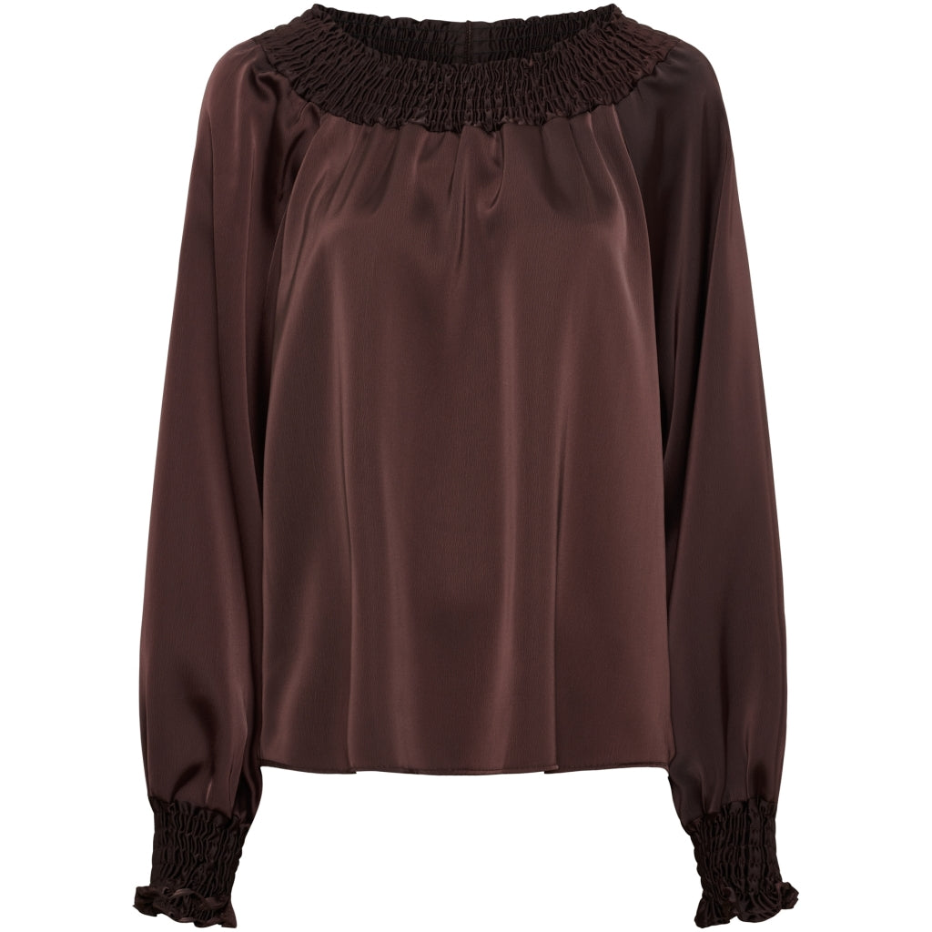 MARTA DU CHATEAU MArta du Chateau Dame Bluse MdcVerona 8943P Blouse Coffee