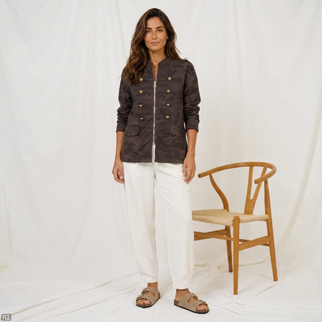 MARTA DU CHATEAU MArta du chateau Dame Jakke MdcSolstice 22322 Jacket Chocolate