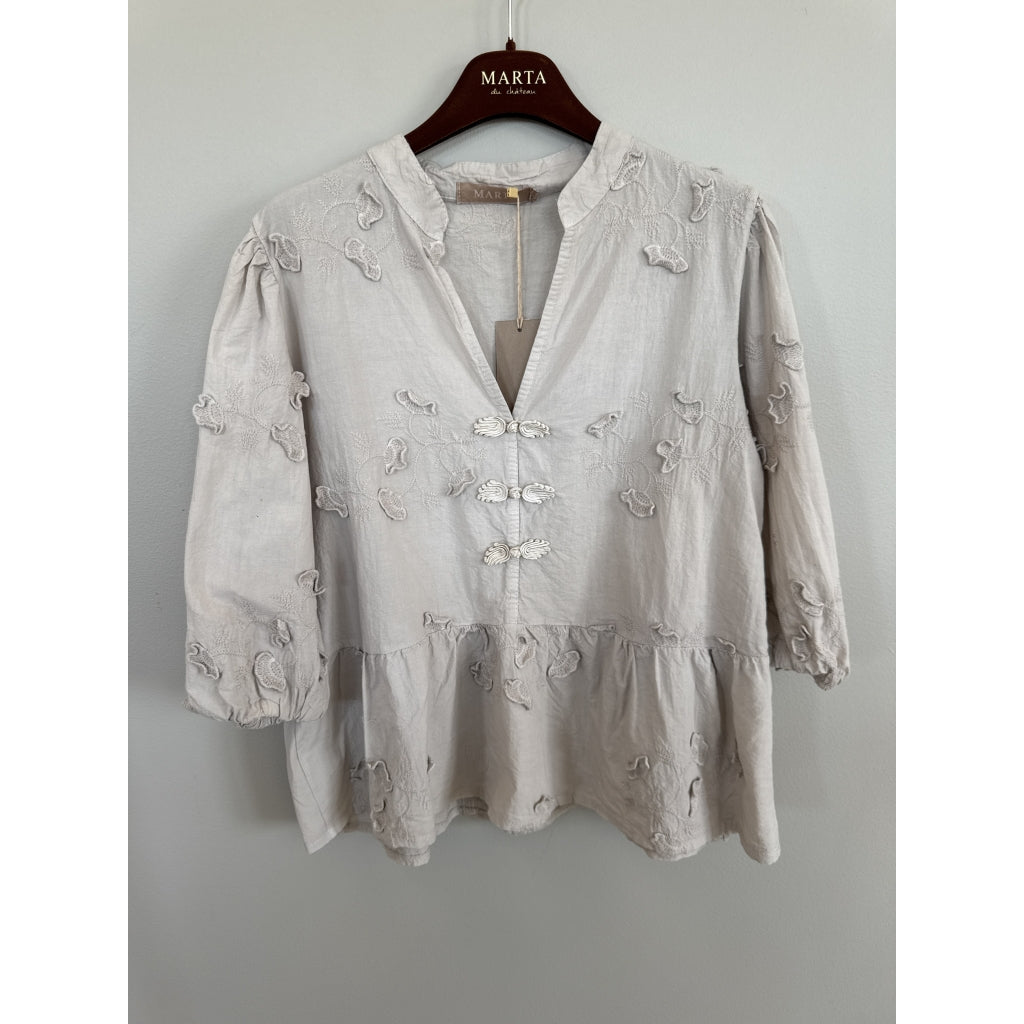 MARTA DU CHATEAU Marta Du Chateau Dame Bluse MdcSafiya Blouse Beige