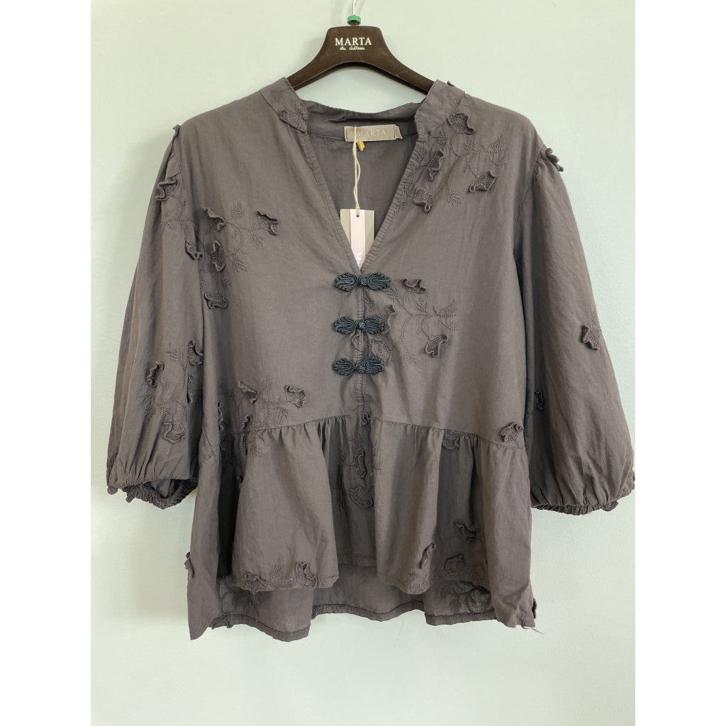 MARTA DU CHATEAU Marta Du Chateau Dame Bluse MdcSafiya Blouse Castagno