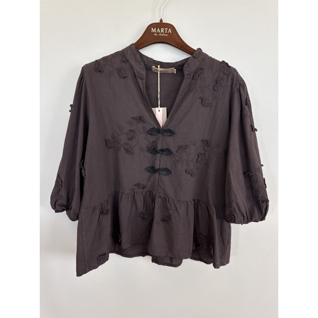 MARTA DU CHATEAU Marta Du Chateau Dame Bluse MdcSafiya Blouse Castagno