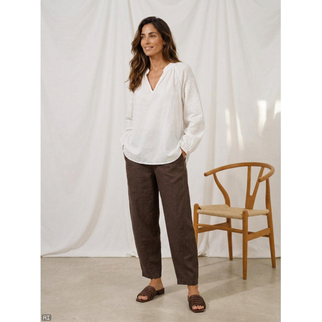 MARTA DU CHATEAU Marta Du Chateau Dame Bluse MdcSevina Blouse Offwhite
