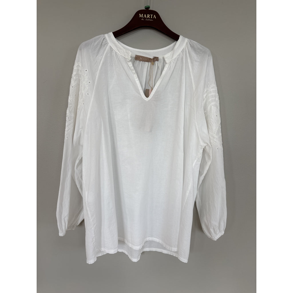 MARTA DU CHATEAU Marta Du Chateau Dame Bluse MdcSevina Blouse Offwhite