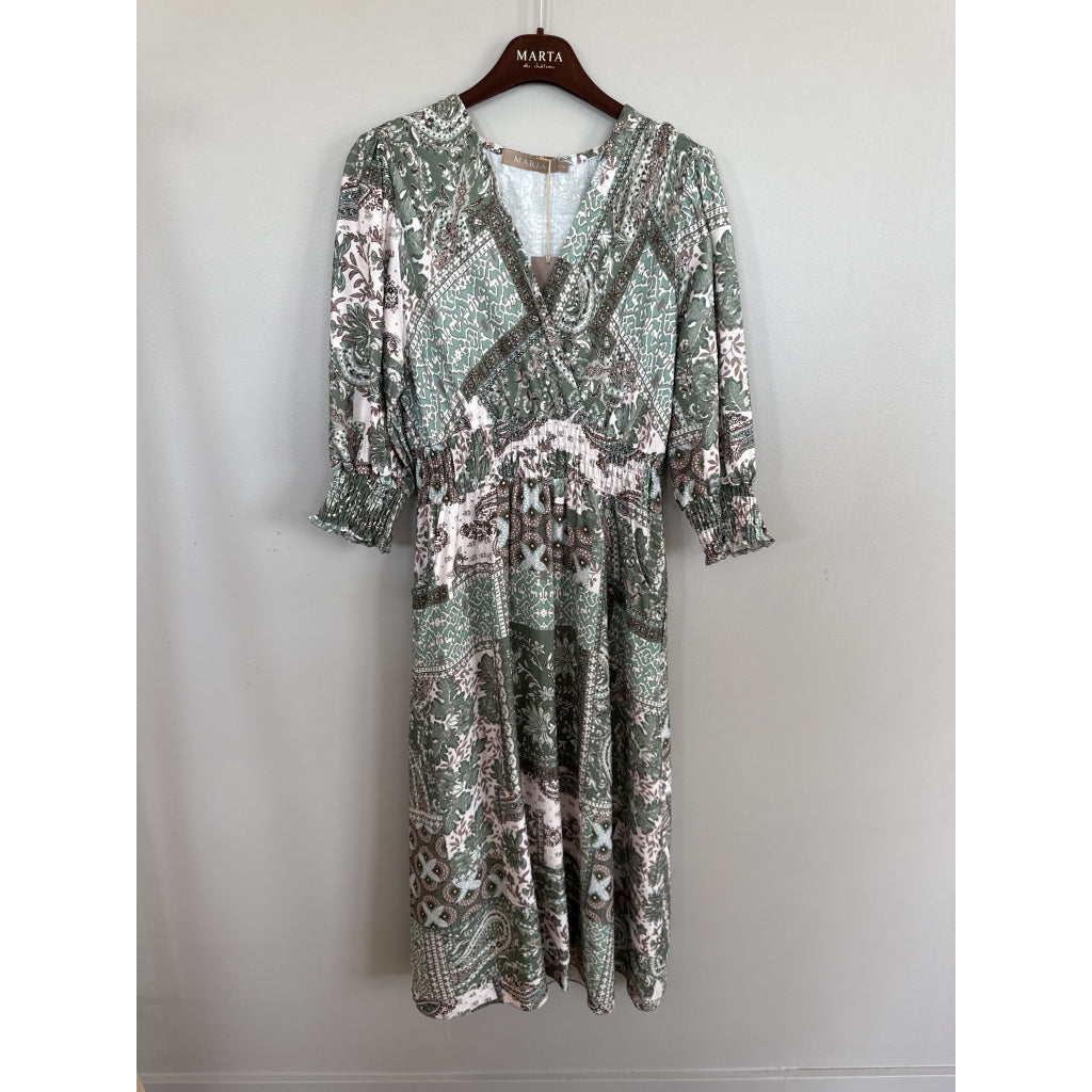 MARTA DU CHATEAU Marta Du Chateau Dame Kjole MdcLiviah Dress MilitaryHL003