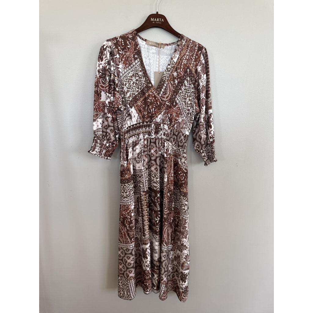 MARTA DU CHATEAU Marta Du Chateau Dame Kjole MdcLiviah Dress TabaccoHL003
