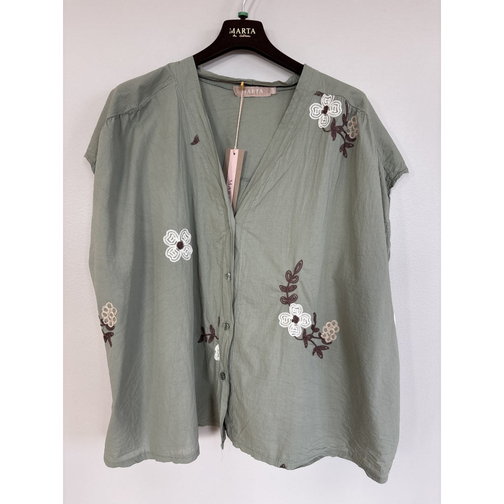 MARTA DU CHATEAU Marta Du Chateau Dame Skjorte MdcElysian 86206 Shirt Kaki