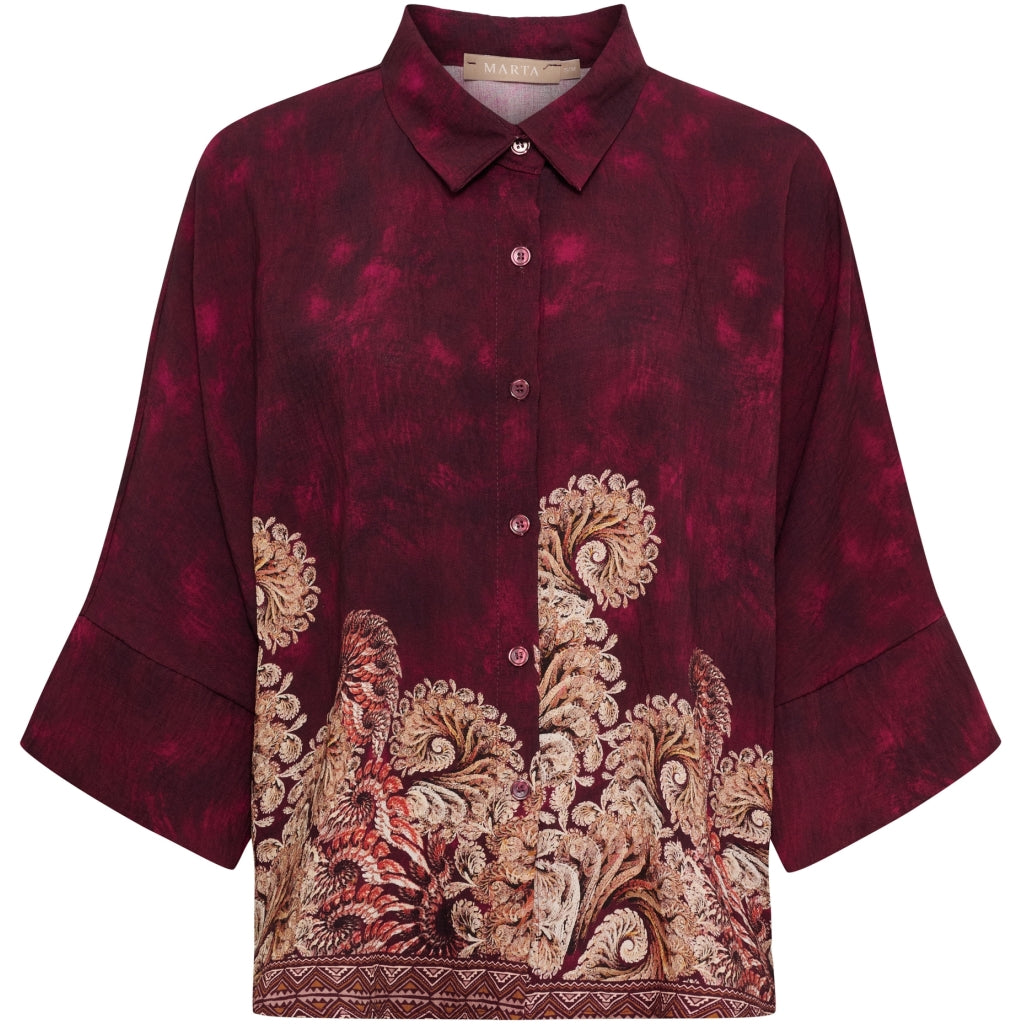 MARTA DU CHATEAU Marta Du Chateau Dame Skjorte MdcMirage 8717 Shirt Bordeaux