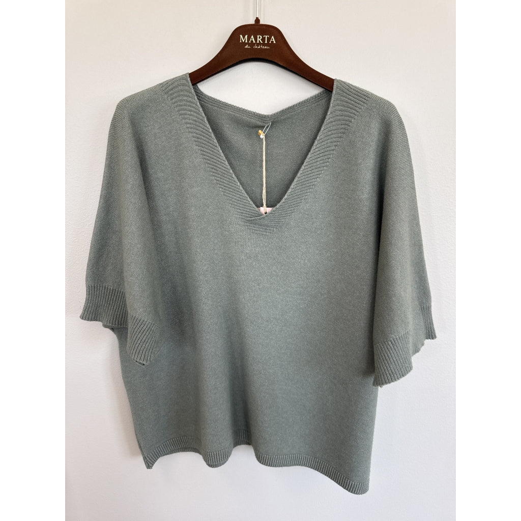 MARTA DU CHATEAU Marta Du Chateau Dame Strik MdcInaya 9587 Knit Military Melange