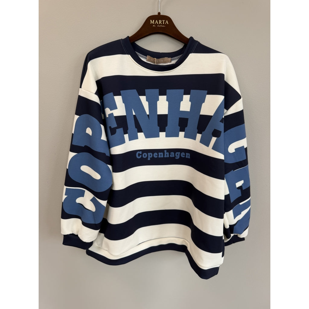 MARTA DU CHATEAU Marta Du Chateau Dame Sweatshirt MdcNerina Sweatshirt Blue/Jeans