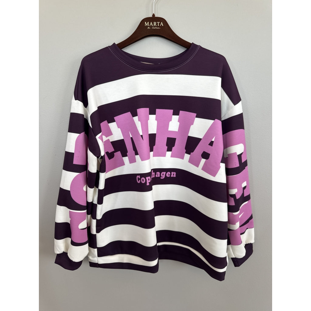 MARTA DU CHATEAU Marta Du Chateau Dame Sweatshirt MdcNerina Sweatshirt Bordeaux/Pink