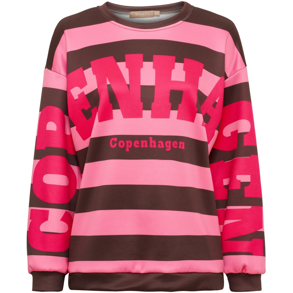 MARTA DU CHATEAU Marta Du Chateau Dame Sweatshirt MdcNerina Sweatshirt Moro/Pink