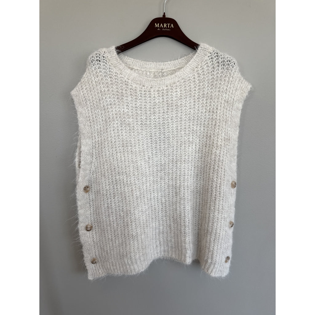 MARTA DU CHATEAU Marta Du Chateau Dame Vest MdcCoast 9851 Vest Beige Melange