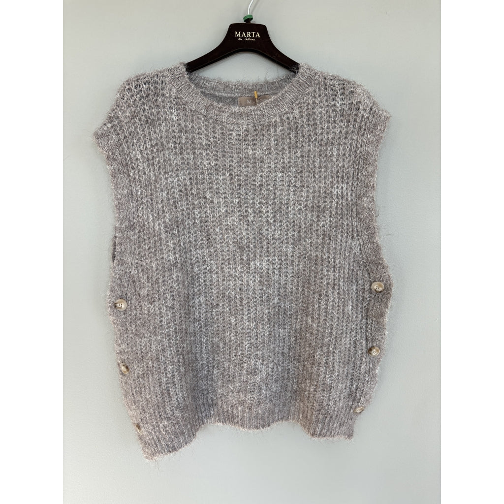 MARTA DU CHATEAU Marta Du Chateau Dame Vest MdcCoast 9851 Vest Fango Melange