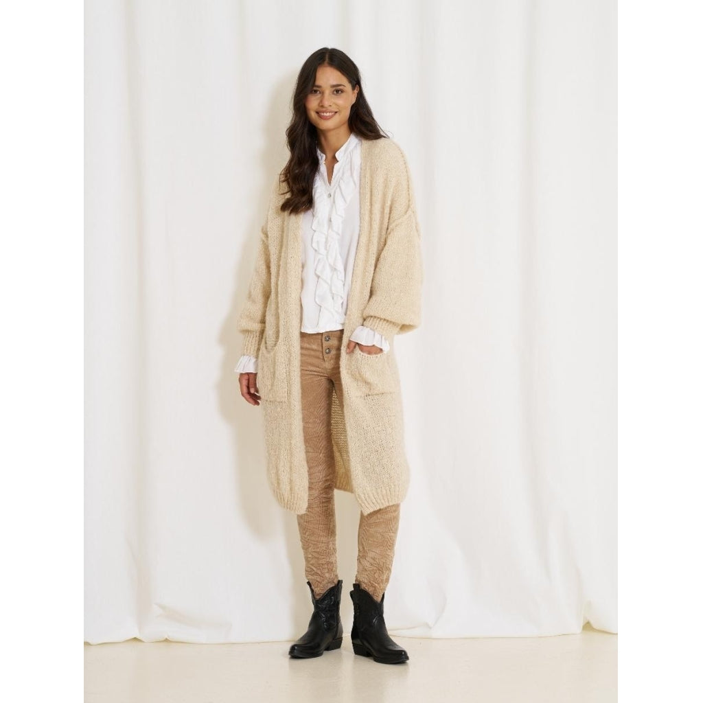 MARTA DU CHATEAU Marta Du Chateau dame MDCLina Jeans Beige MDC108 Restudsalg Beige velvet