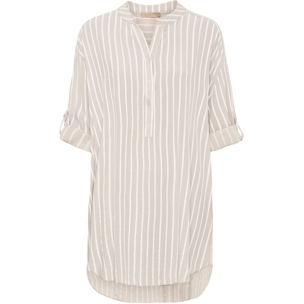MARTA DU CHATEAU Marta Du Chateau dame bluse 20823 Shirt BeigeStripeE32