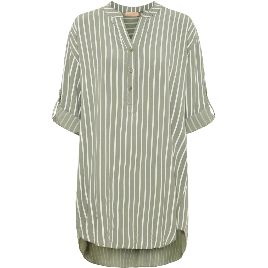 MARTA DU CHATEAU Marta Du Chateau dame bluse 20823 Shirt Military Stripe E32