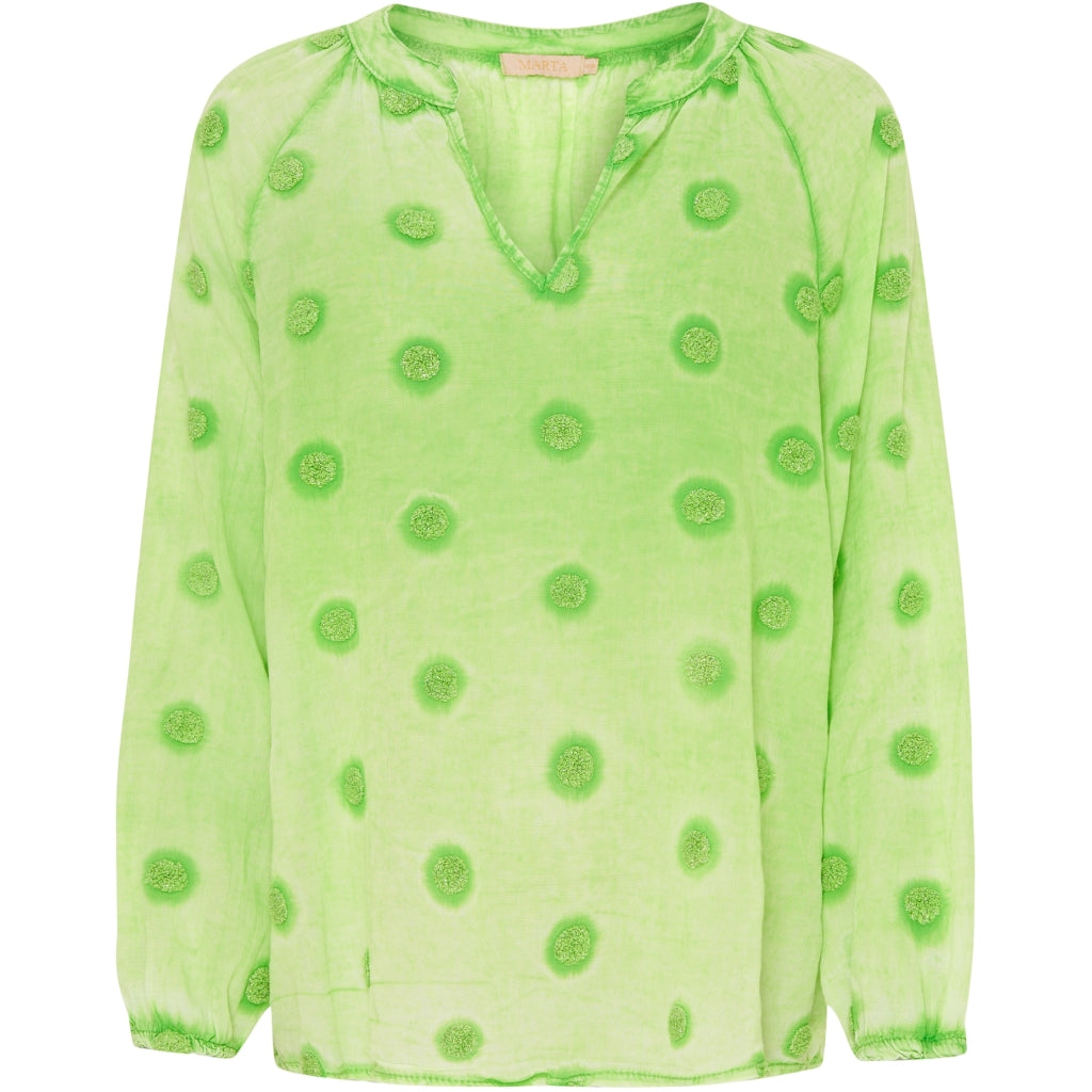 MARTA DU CHATEAU Marta Du Chateau dame bluse 2144 Restudsalg Apple Green