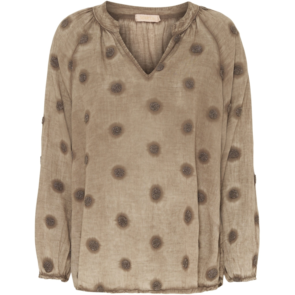 MARTA DU CHATEAU Marta Du Chateau dame bluse 2144 Restudsalg Fango