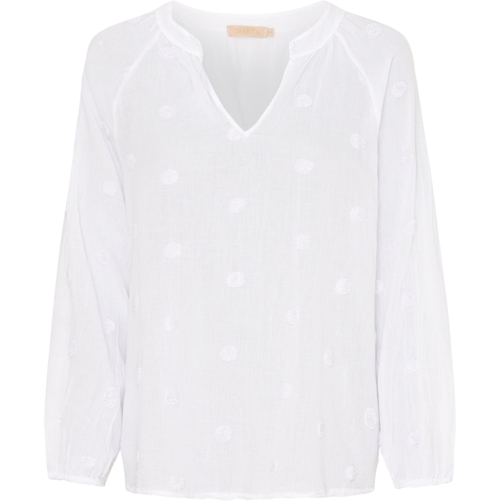 MARTA DU CHATEAU Marta Du Chateau dame bluse 2144 Restudsalg White