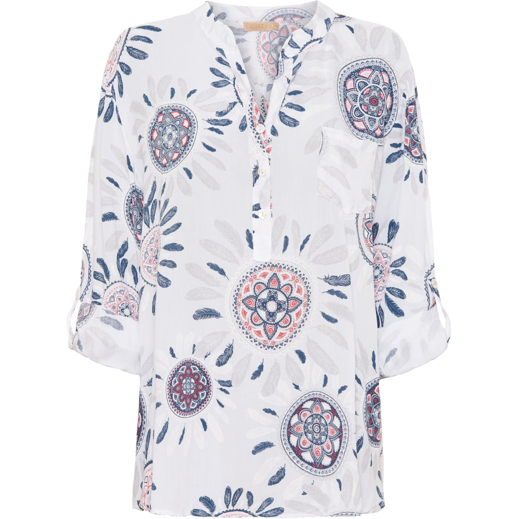 MARTA DU CHATEAU Marta Du Chateau dame bluse 8503 Restudsalg White dream