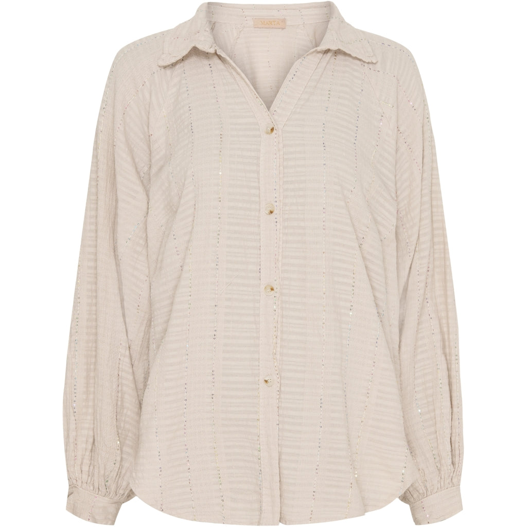 MARTA DU CHATEAU Marta Du Chateau dame bluse 9517 Restudsalg Sabbia