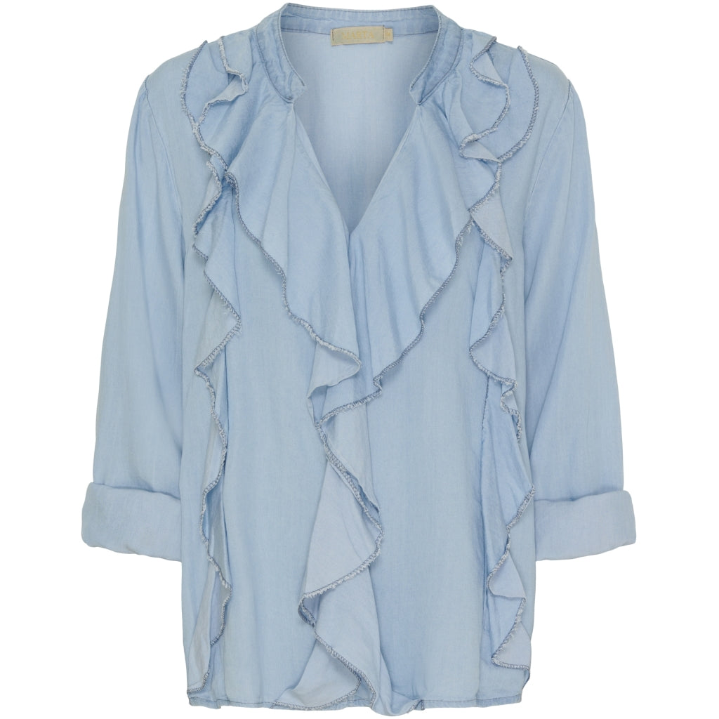 MARTA DU CHATEAU Marta Du Chateau dame bluse MdcFrancesca Blouse Light blue
