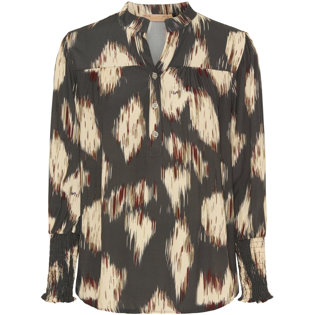 MARTA DU CHATEAU Marta Du Chateau dame bluse MdcFrida 5884 Shirt grey3396