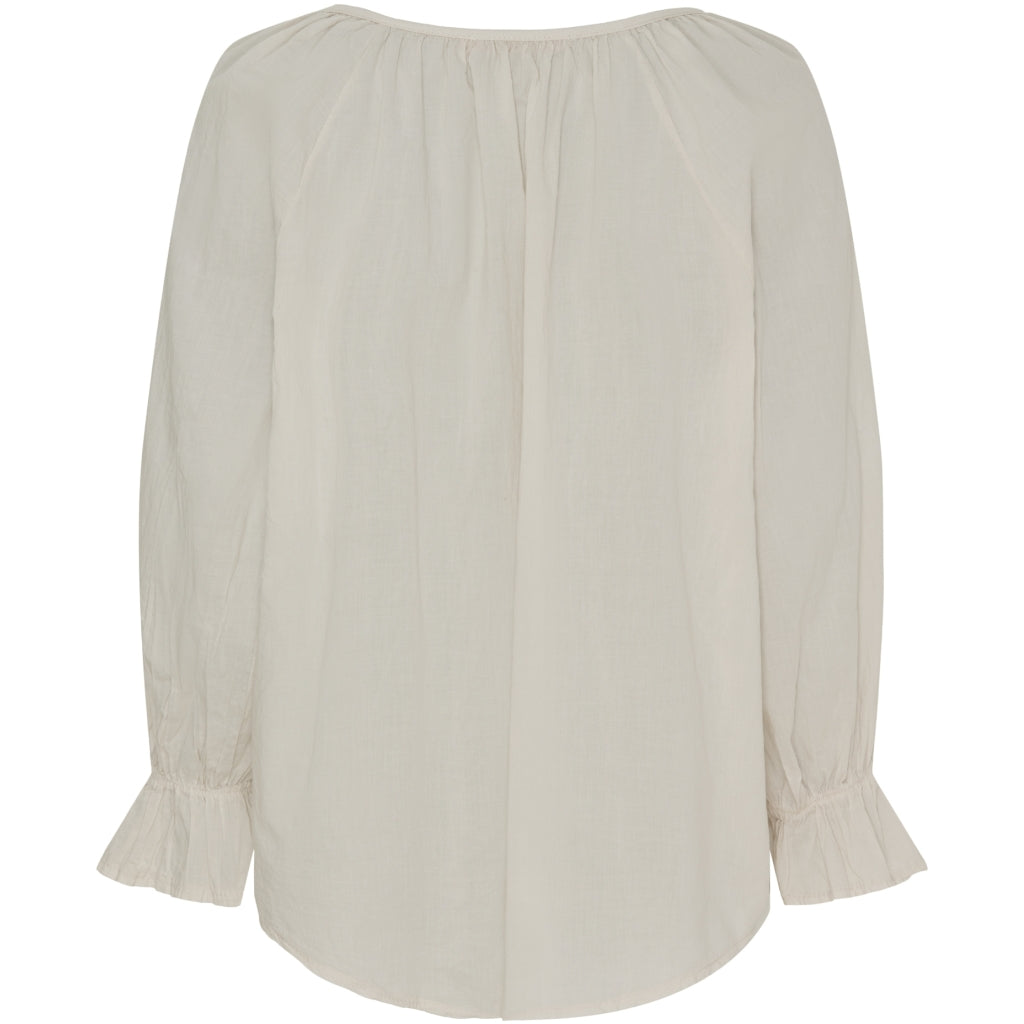 MARTA DU CHATEAU Marta Du Chateau dame bluse MdcIlsa Restudsalg Gesso-Light Beige