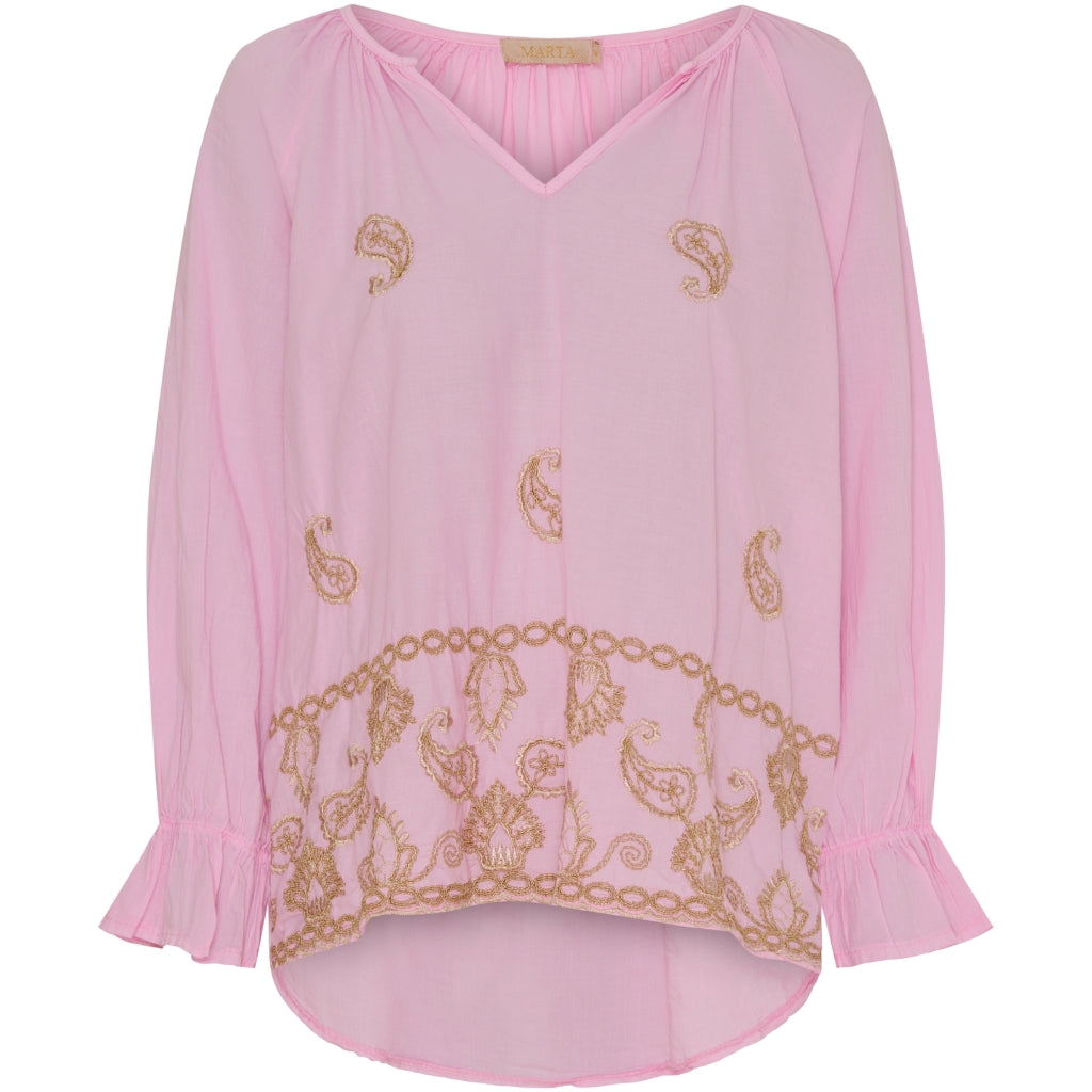 MARTA DU CHATEAU Marta Du Chateau dame bluse MdcIlsa Restudsalg Rosa Baby