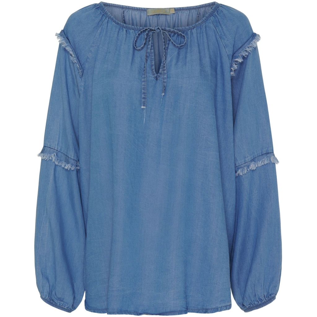 MARTA DU CHATEAU Marta Du Chateau dame bluse MdcMarta Blouse Medium Blue