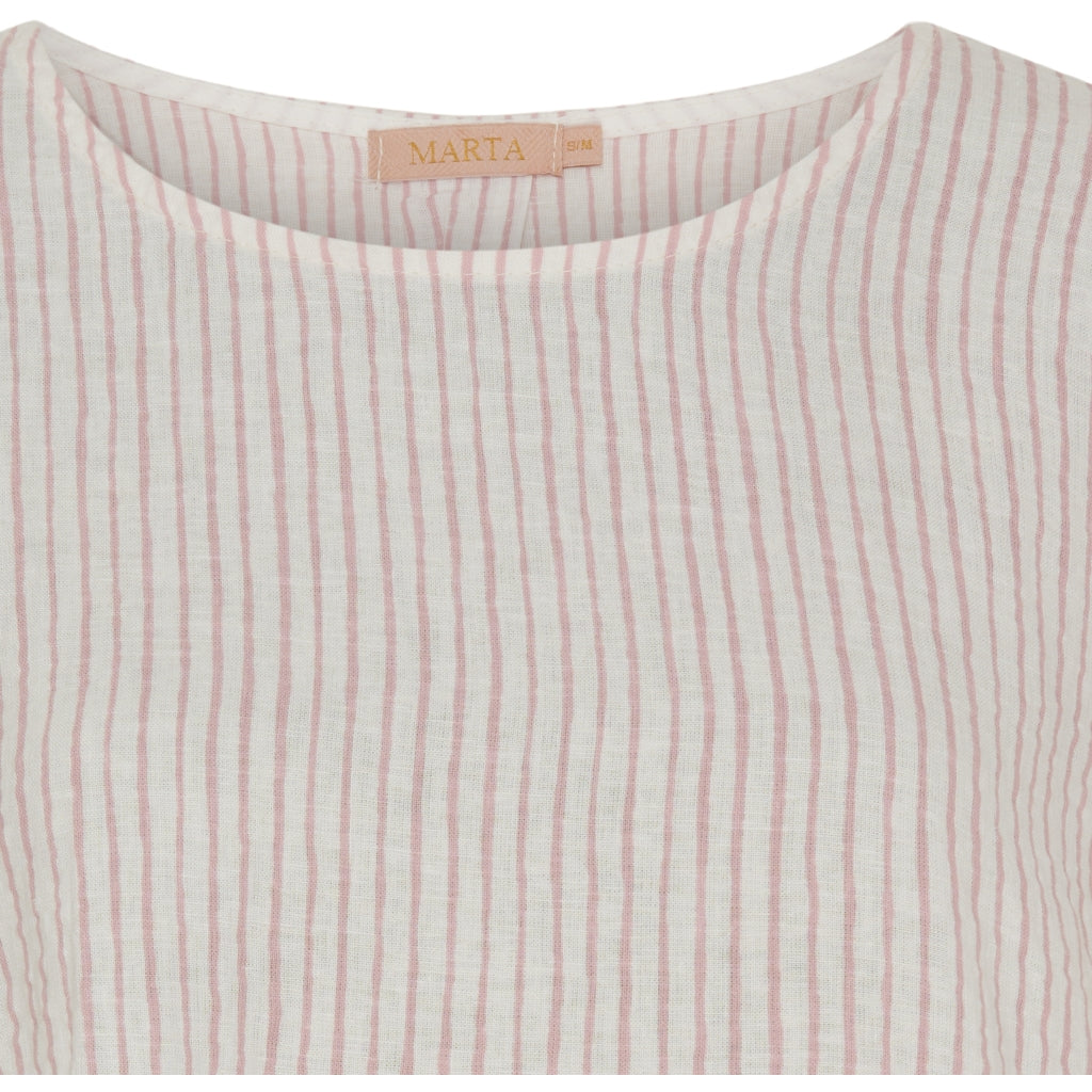 MARTA DU CHATEAU Marta Du Chateau dame bluse MdcNatalie Blouse Panna Old Rose 2017 Stripe