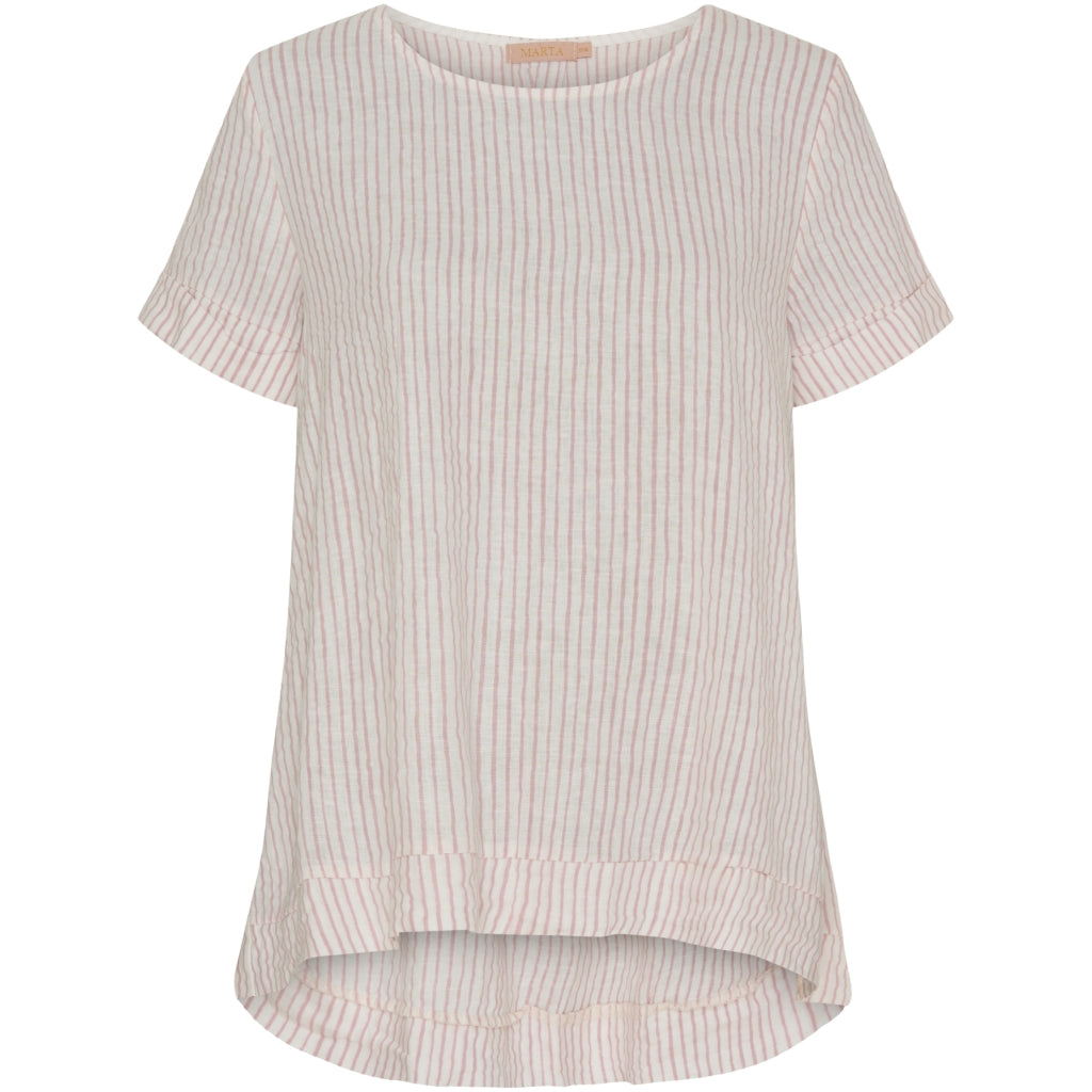 MARTA DU CHATEAU Marta Du Chateau dame bluse MdcNatalie Blouse Panna Old Rose 2017 Stripe