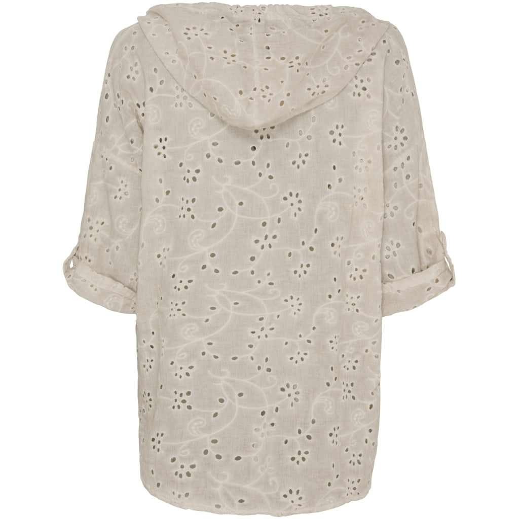 MARTA DU CHATEAU Marta Du Chateau dame bluse MdcRomana Restudsalg Beige Cold Wash