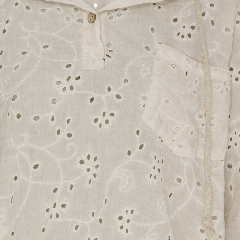 MARTA DU CHATEAU Marta Du Chateau dame bluse MdcRomana Restudsalg Beige Cold Wash