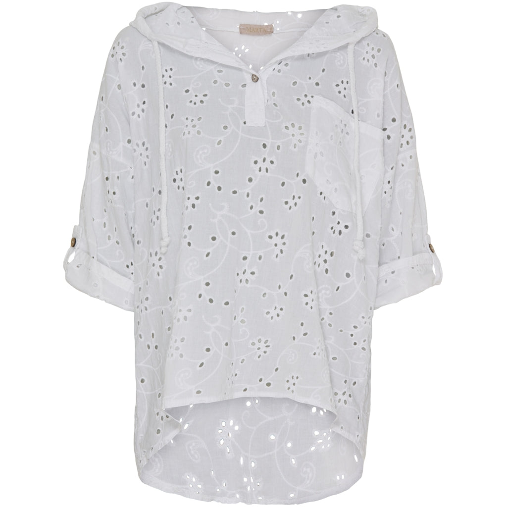 MARTA DU CHATEAU Marta Du Chateau dame bluse MdcRomana Blouse White
